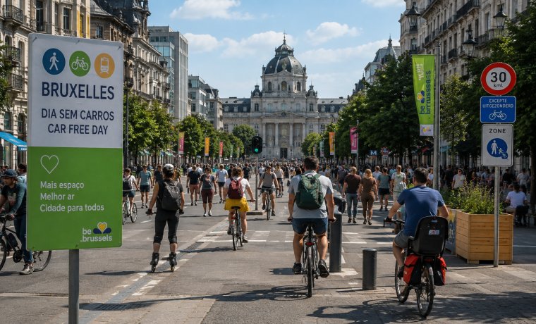 Quem poderá circular em Bruxelas durante o Dia Sem Carros?